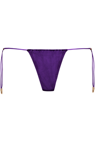 Maison Close Glow Purple Thong Bikini Bottom - Strappy Bikini Brief