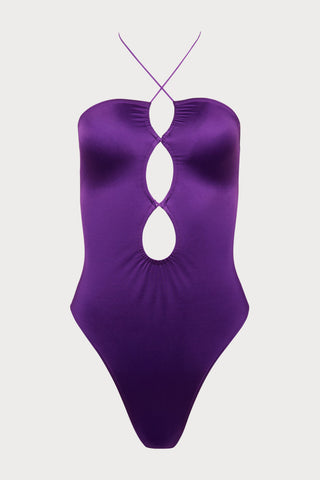 Glow Thong Swimsuit in Purple