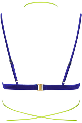 Maison Close Glow Blue Triangle Bikini Top