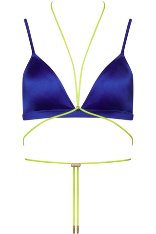 Maison Close Glow Blue Triangle Bikini Top