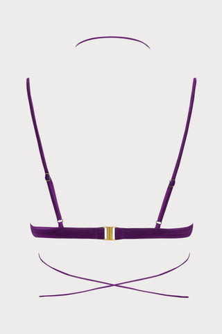 Glow Triangle Bikini Top in Purple