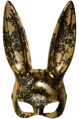 Maison Close Gold Mirror Lace Effect Bunny Mask - Naughty Knickers