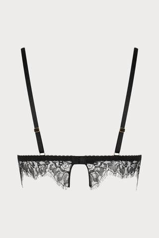 Inspiration Divine Openable Triangle Bra - back showing eyelash lace detail