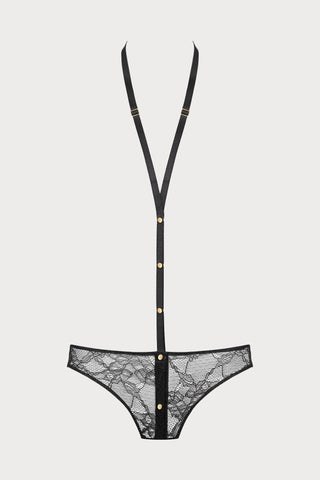 Jeux Magnétiques Black Lace Openable Harness Brief