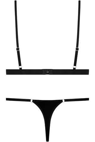 Maison Close La Femme Amazone Triangle Bra & Mini Thong Black