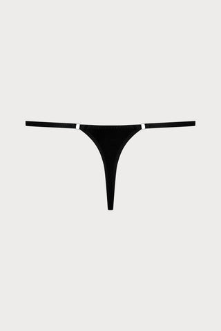 La Femme Amazone Mini Thong Black