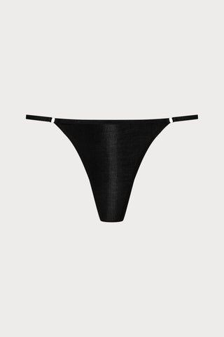 La Femme Amazone Mini Thong Black
