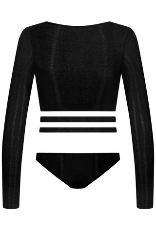 Maison Close La Femme Amazone Wrap Top & Brief Black