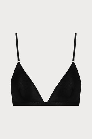 La Femme Amazone Triangle Bra Black
