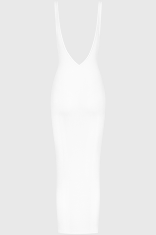 Maison Close La Femme Amazone V Neck Long Dress White