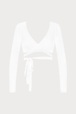 Maison Close La Femme Amazone Long Sleeve Wrap Top White