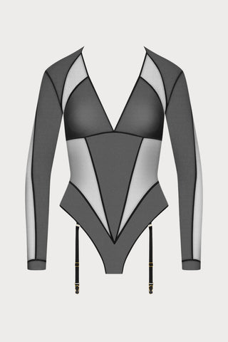 L'Amoureuse Long Sleeve Thong Bodysuit
