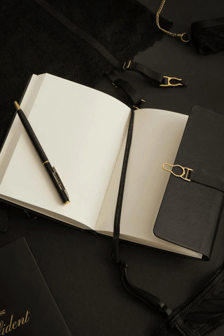 Maison Close Le Confident Notebook & Pen Black