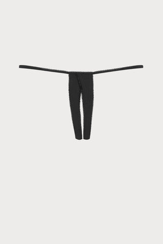 Le Petit Secret Openable Thong in Black
