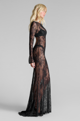 Le Vestiaire 030 - Long Lace Backless Dress