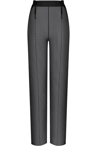 Maison Close Le Vestiaire Chiffon Suspender Trousers Black