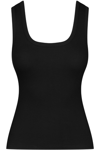 Maison Close Le Vestiaire Ribbed Cotton Tank Top Black