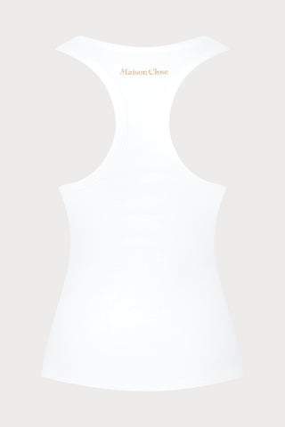Le Vestiaire Ribbed Cotton Tank Top White