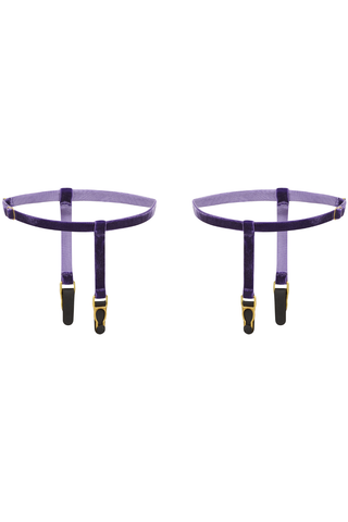 Maison Close Les Fétiches Purple Velvet Leg Garters
