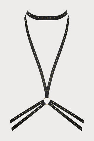Maison Close Black Studded Harness - Naughty Knickers