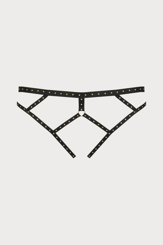 Maison Close Black Studded Open Brief - Naughty Knickers
