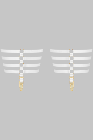 Maison Close Les Fétiches White Leg Garters - Naughty Knickers