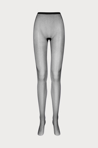 Maison Close Lurex Fishnet Tights Black 25 Denier