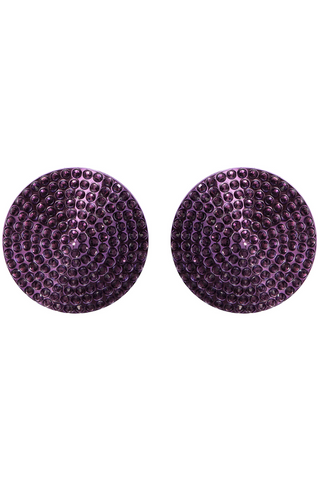 Maison Close Purple Rhinestone Metal Nipple Covers