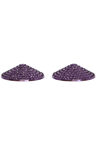 Maison Close Purple Rhinestone Metal Nipple Covers