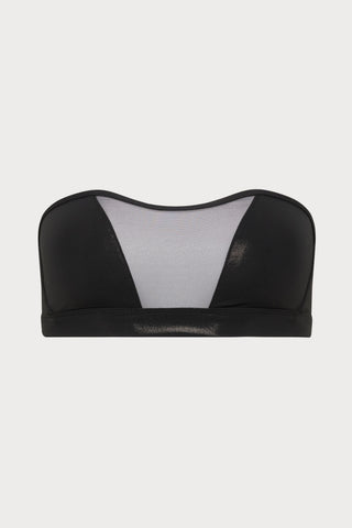 Minuit Bandeau Bikini Top in Black
