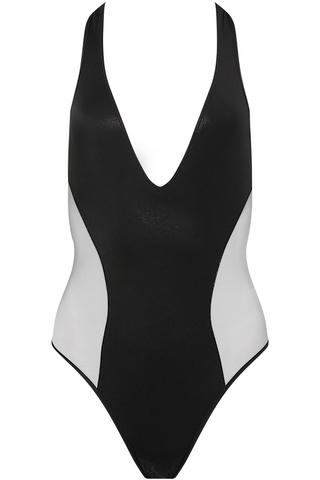 Maison Close Minuit Black Halterneck Thong Swimsuit - Sexy Swimsuit