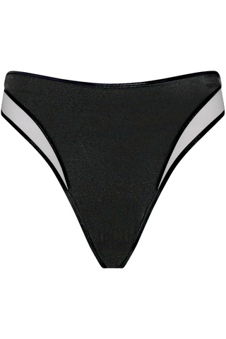 Maison Close Minuit Black High Waist Tanga Bikini Bottom