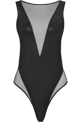 Maison Close Minuit Black Sheer Back Thong Swimsuit - Sexy One Piece