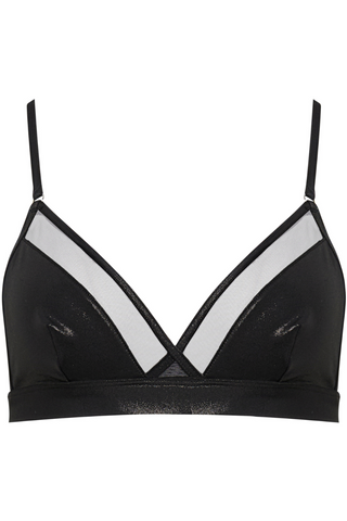 Maison Close Minuit Black Triangle Bikini Top - Luxury Bikini Bra