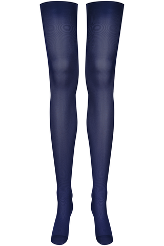 Navy Cut & Curled Stockings 40 Denier