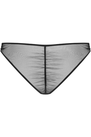 Maison Close Nuit Fauve Sheer Pleated Back Brief Black