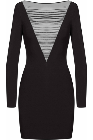 Maison Close Nuit Fauve Long Sleeve Short Dress Black