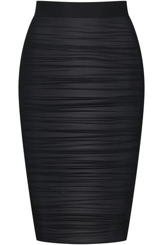 Maison Close Nuit Fauve Jersey Pencil Skirt Black