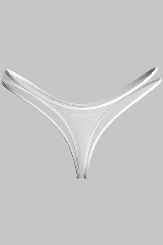 Maison Close Panorama White High Hips Thong - Naughty Knickers