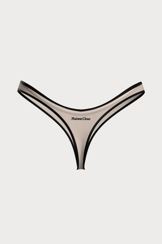 La Parisienne Dark Beige High Hips Thong