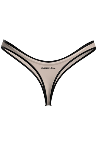 La Parisienne Dark Beige High Hips Thong