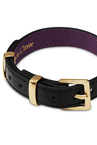 Maison Close Black Patent Leather Anklet - Luxury Leather Accessories