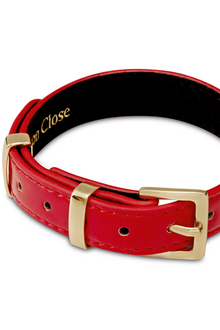 Maison Close Red Patent Leather Anklet - Luxury Leather Accessories