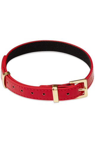 Maison Close Red Patent Leather Choker/Double Wrap Bracelet