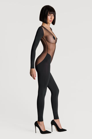 Maison Close Pure Tentation Black V Neck Jumpsuit