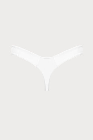 Pure Tentation High Leg Thong in White