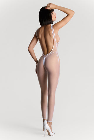 Pure Tentation Openable Jumpsuit in White