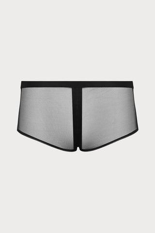 Pure Tentation Black Openable Shorty with Zip