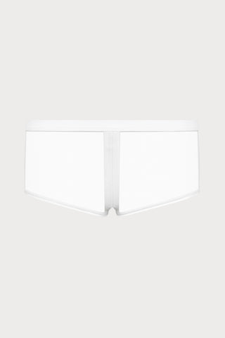 Pure Tentation White Openable Shorty with Zip