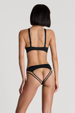 Maison Close Pure Tentation Black & Nude Scarf Underwired Bra